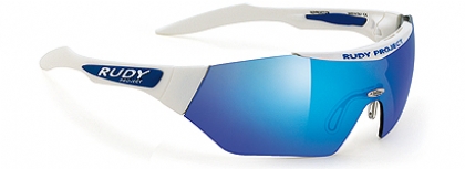 RUDY PROJECT SPORT MASK PERFORMANCE WHITE-PEARL-MULTILASER-BLUE-LENS