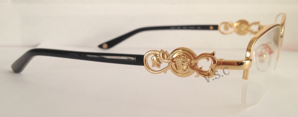 versace eyeglasses ve 1140 1002 gold 51mm